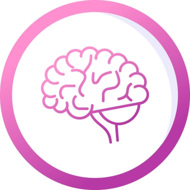 Beyin. Web simgesi basit illüstrasyon 