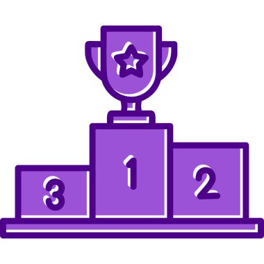 Kazanan kupa ikonu. özet çizimi 