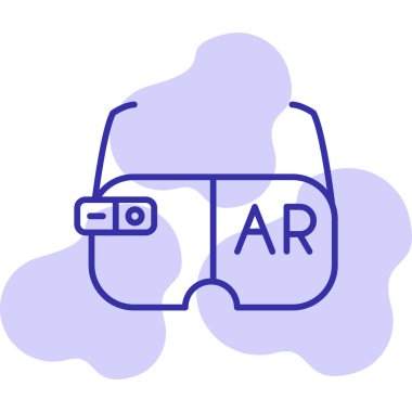 Gözlüklü. Web simgesi basit illüstrasyon            