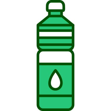 Su şişesi. Web simgesi basit illüstrasyon