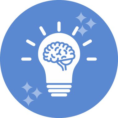 Fikir simgesinin vektör illüstrasyonu 