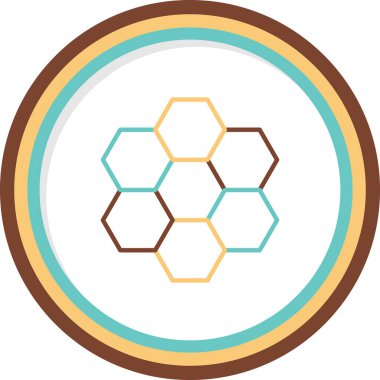 altıgen web simgesi, vektör çizim