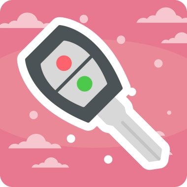 araba anahtarı vektör illüstrasyonu