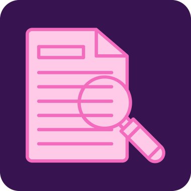 Yazılı kayıtlar ve büyüteçle filoloji kavramı, düz stil vektör illüstrasyonu