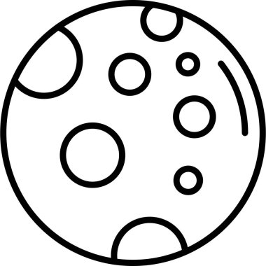 Dolunay simgesi, vektör illüstrasyonu