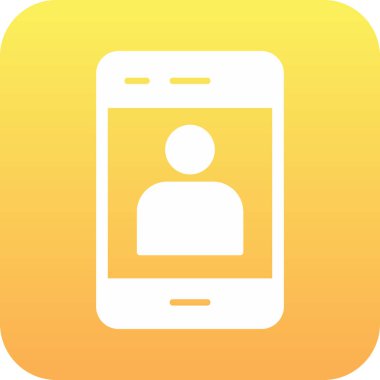 Mobil Kullanıcı simgesinin vektör çizimi