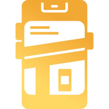 Harita simgesi olan akıllı telefon basit illüstrasyon 