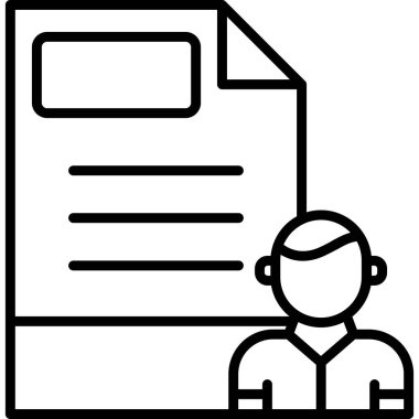 belge simgesi, vektör illüstrasyonu basit tasarım