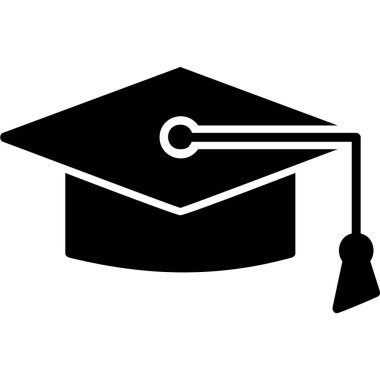 Mortarboard web simgesi basit illüstrasyon