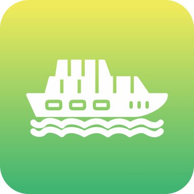 Yolcu gemisi. Web simgesi basit illüstrasyon