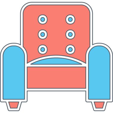 Kol Koltuğu Web simgesi basit illüstrasyon