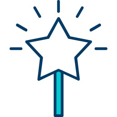 yıldız web simgesi basit illüstrasyon 