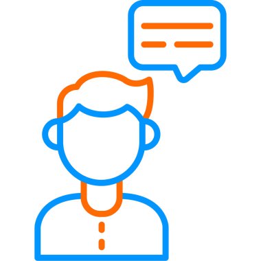 converstation simgesi, vektör illüstrasyonu basit tasarım