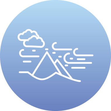 Kum fırtınası web simgesi, vektör illüstrasyonu