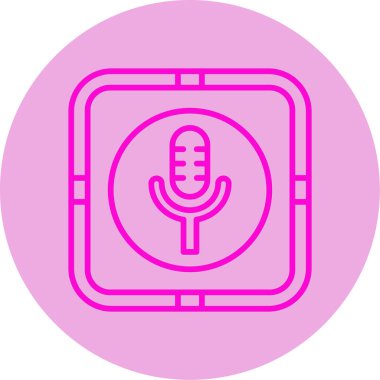 Retro mikrofonun vektör illüstrasyonu