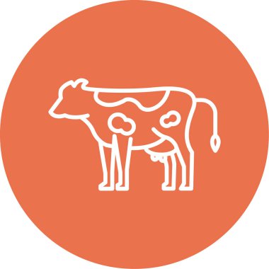 İnek. Web simgesi basit illüstrasyon 