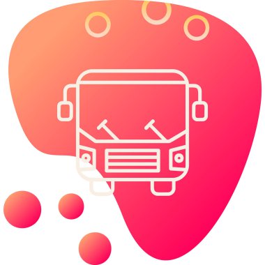 bus simgesi vektör illüstrasyonu