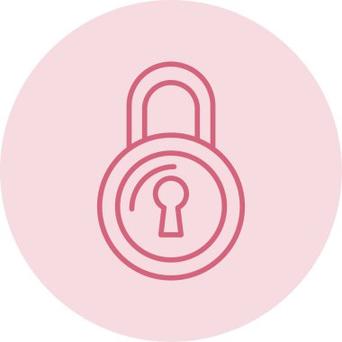 kilit düz simge vektör çizim