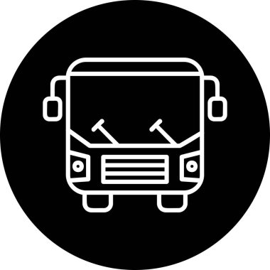 bus simgesi vektör illüstrasyonu