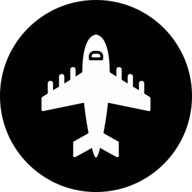 Uçak. Web simgesi basit illüstrasyon 