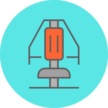 Chest Press makine simgesinin vektör illüstrasyonu