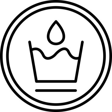 Wasable tabela simgesi, vektör illüstrasyonu