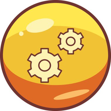 Vitesli ayar simgesi, vektör illüstrasyonu basit tasarım