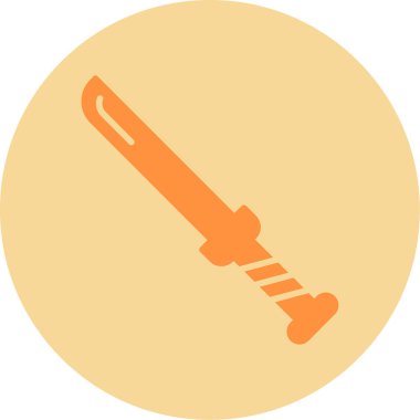 Bir kılıç simgesinin vektör illüstrasyonu 