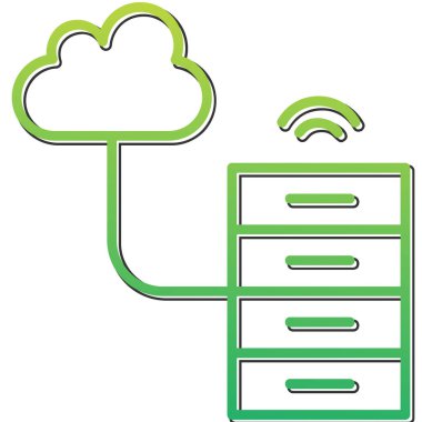 Büyük Veri vektör simgesi, basit illüstrasyon                  