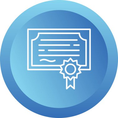 Sertifika. Web simgesi basit tasarım