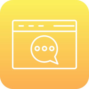 Web sohbet renk çizgisi vektörü simgesi 