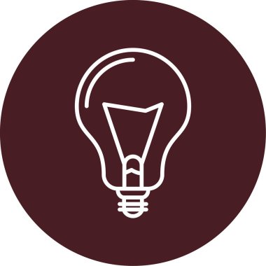 Ampul. Web simgesi basit illüstrasyon