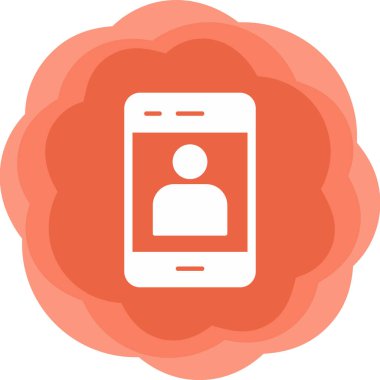 Mobil Kullanıcı simgesinin vektör çizimi