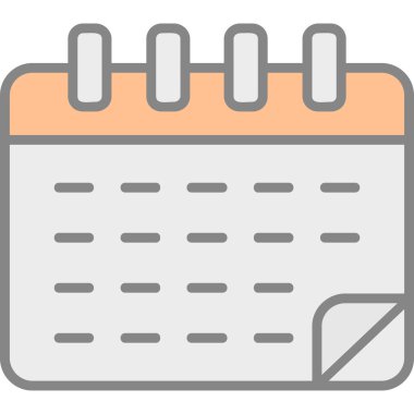 Takvim simgesi, vektör illüstrasyonu basit tasarım