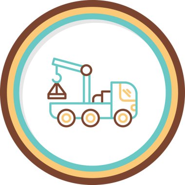 Vinç. Web simgesi basit illüstrasyon 