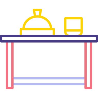 Mutfak ikonu. yemek illüstrasyonu 