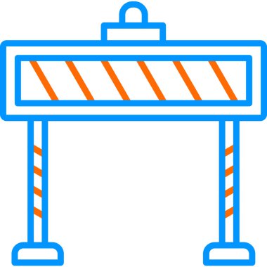 Bariyer. Web simgesi basit tasarım  