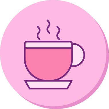 Kahve Kupası web simgesi, vektör çizim 