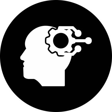 Düşünüyorum. Web simgesi basit illüstrasyon           