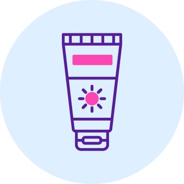 Güneş kremi simge vektör çizim.