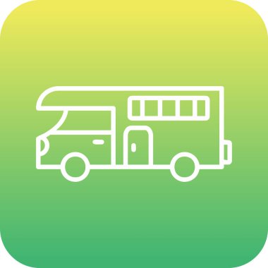 karavan web simgesi basit illüstrasyon