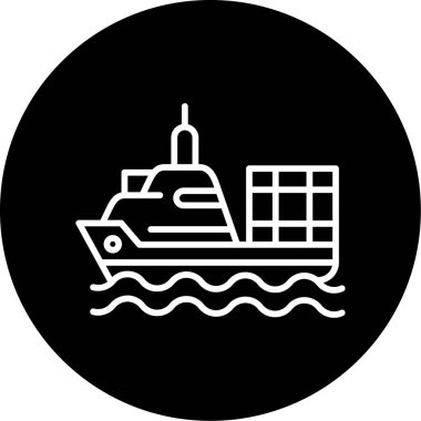 Gemi simgesi web basit illüstrasyon