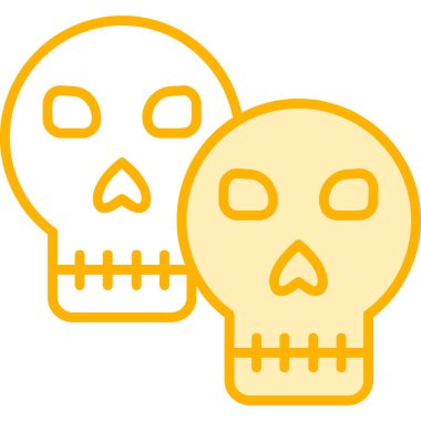 kafatası simgesi vektör illüstrasyonu