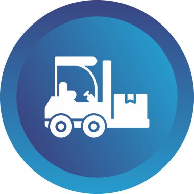 Modern Forklift simgesinin vektör çizimi         