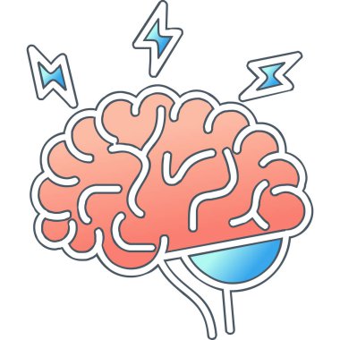 Beyin fırtınası web simgesi, vektör illüstrasyonu 