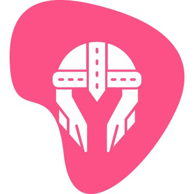 Warior Miğfer simgesi, vektör illüstrasyonu basit tasarım