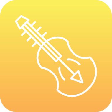 Keman Ağı ikon vektör illüstrasyonu