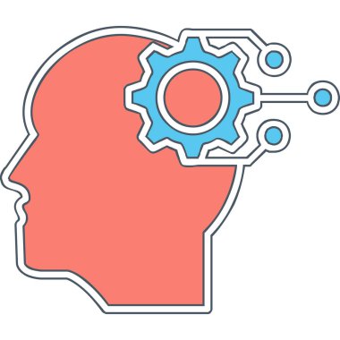 Düşünüyorum. Web simgesi basit illüstrasyon           