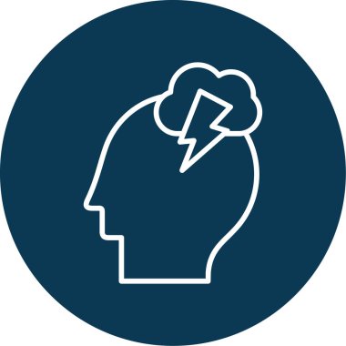 Stres simgesi, vektör illüstrasyonuna sahip kişi