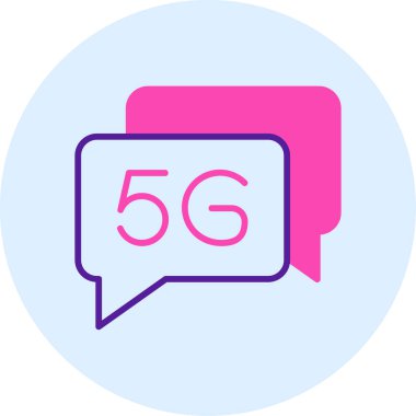 5g konuşma simgesi vektör illüstrasyonu